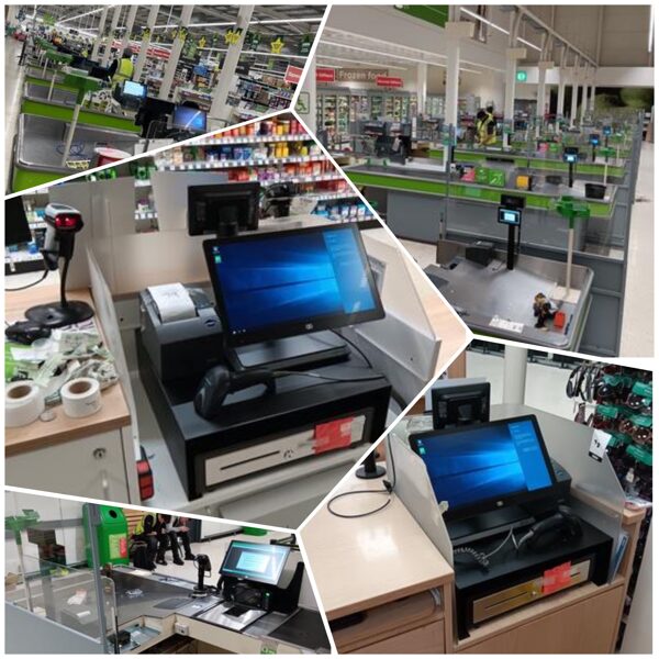 Full store checkout and outstation Epos hardware and furniture modifications.