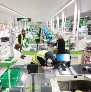 The team busy at work upgrading Major Retailiers full stores IT Epos Euipment.